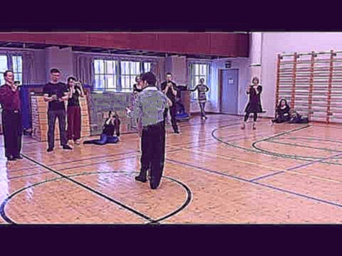 Neri Piliu and Yanina Quiñones - Giros, argentine tango lesson 2014-02-23  Helsinki Finland 