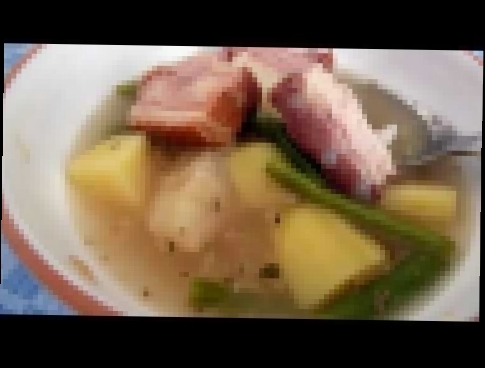 Картофельный суп рецепт "Груши-Фасоль-Бекон" 