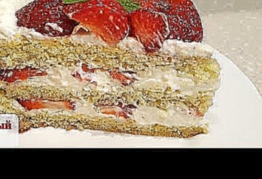 ТОРТ КЛУБНИКА со СЛИВКАМИ с кремом из маскарпоне / Strawberry cake 