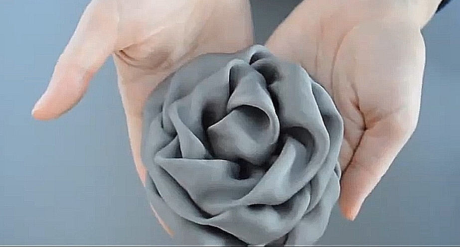 Видеоклип Мастер-класс цветы из ткани / Роза из ткани мастер-класс