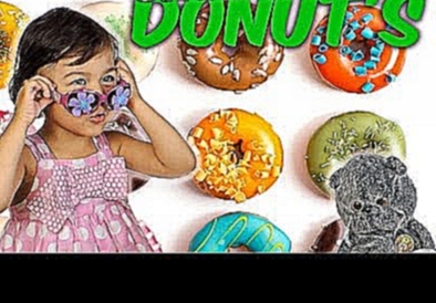 Объедаемся вкусными пончиками Донатсы, София отгадывает какой у них вкус CHALLENGE ► София маленькая 