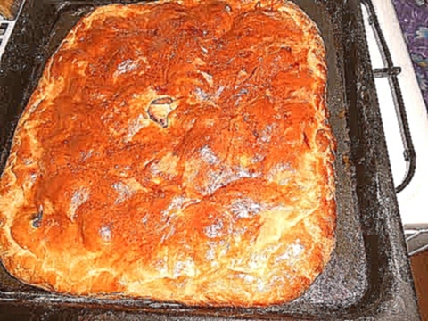 Пирог Яблочно -Сливовый. Тесто на кефире дрожжевое. 