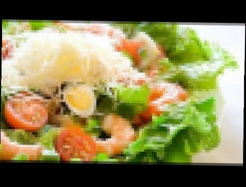 Диетический салат с креветками 