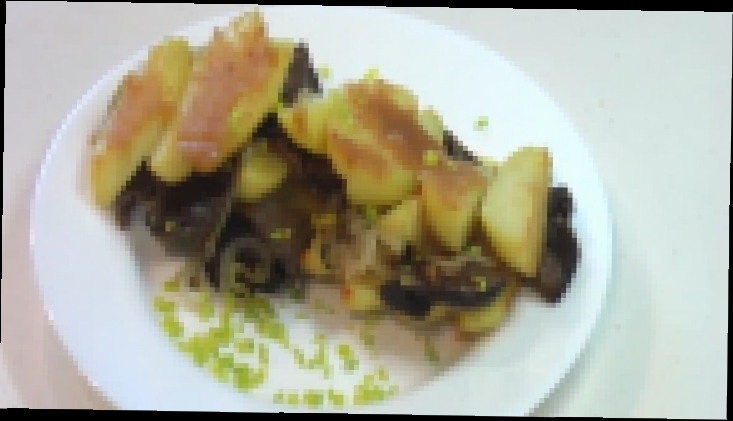 Картофель с солеными грибами видео рецепт 