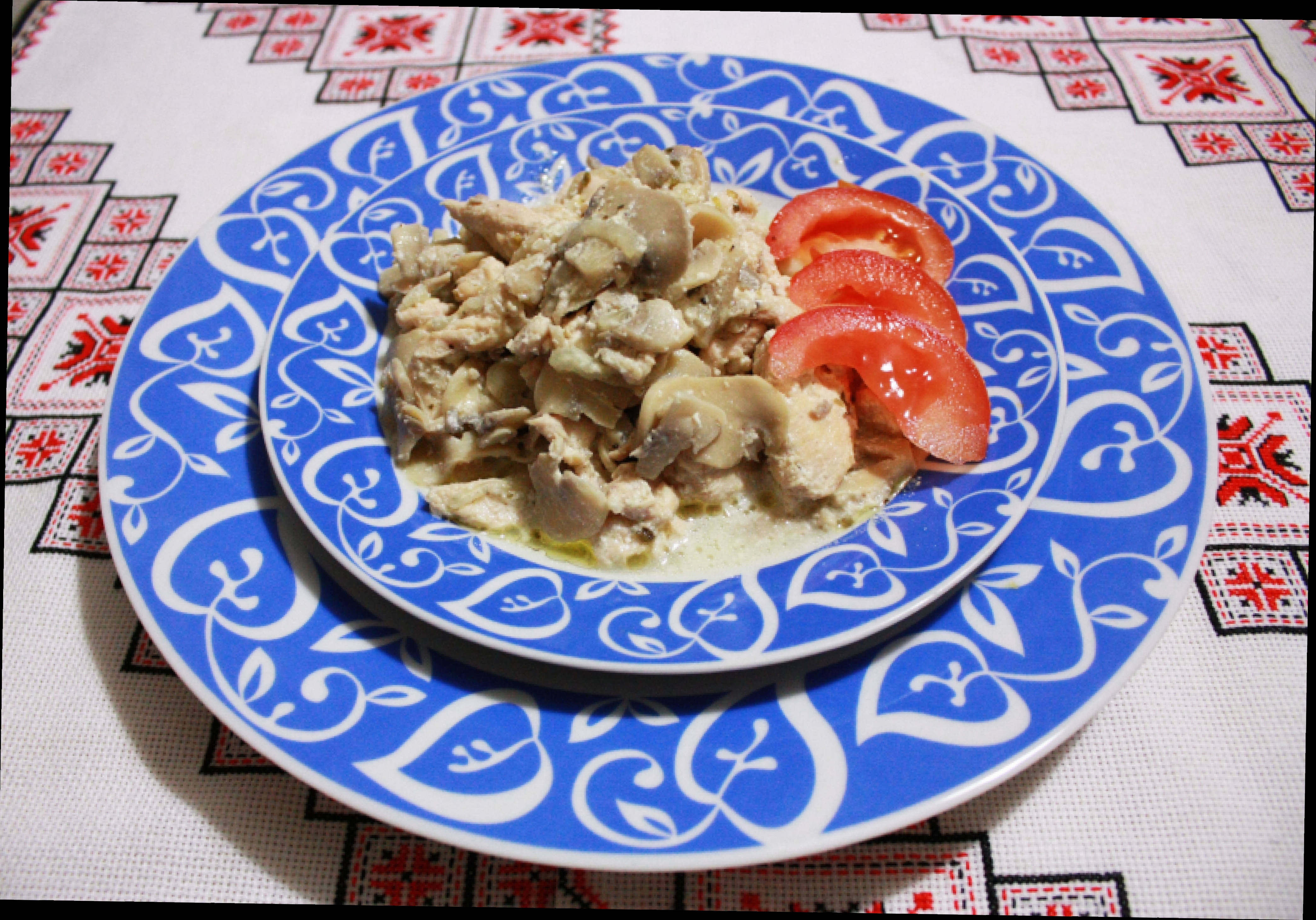 Куриное филе с грибами простой рецепт Куряче філе з грибами Рецепты блюд из мяса 