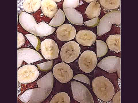 Карамельный бананово- грушевый пирог. 