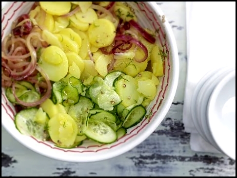 Картофельный салат по-немецки рецепт.  Уксусная заправка для салата. 