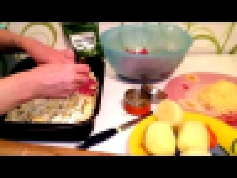 Картофельная запеканка с фаршем в духовке Рецепт как приготовить вкусно ужин домашний быстро видео 
