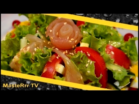 Салат. Рецепт салата. Салат с мясом, помидором и огурцом. 